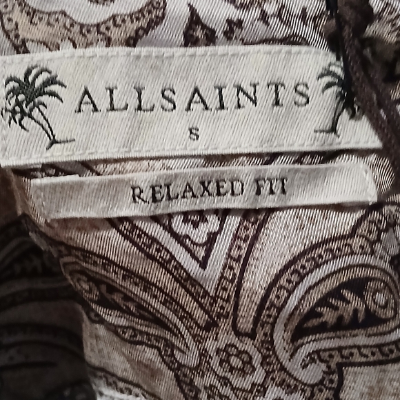 All Saints Men's Patterned Shirt - Black and White NWT. Size Small - Picture 9 of 12